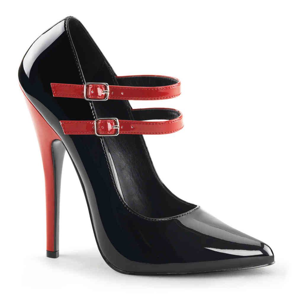 Devious - DOMINA442 Talons hauts - Chaussures de pole dance - Noir/Rouge Product image